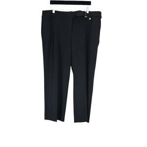 Anne Klein Black Dress Pants Straight Leg Cropped Career Business Womens Size XL